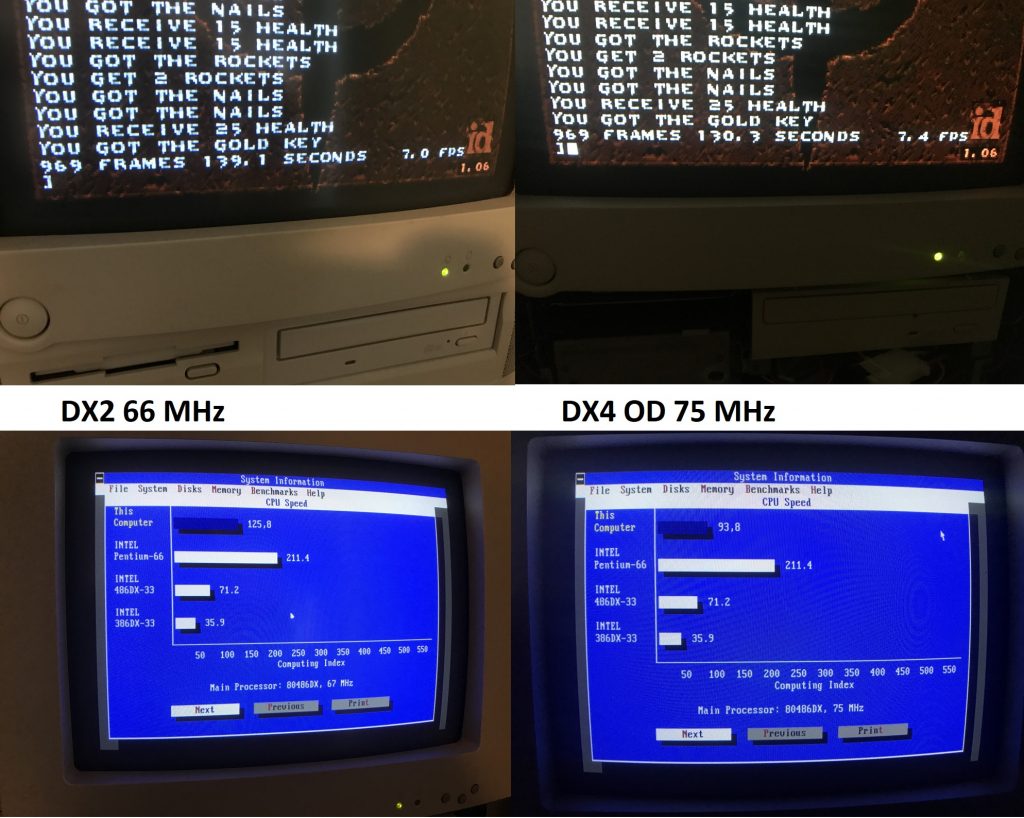 486 DX2 and DX4 benchmark
