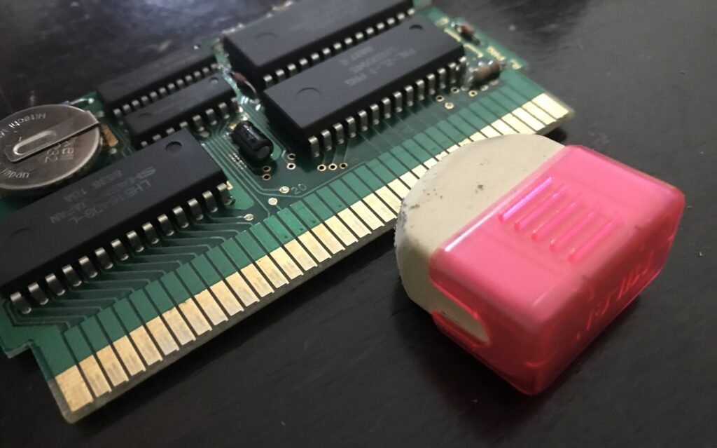 NES cartridge cleaner eraser