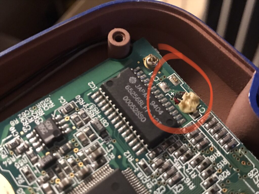 Game Gear removed capacitor