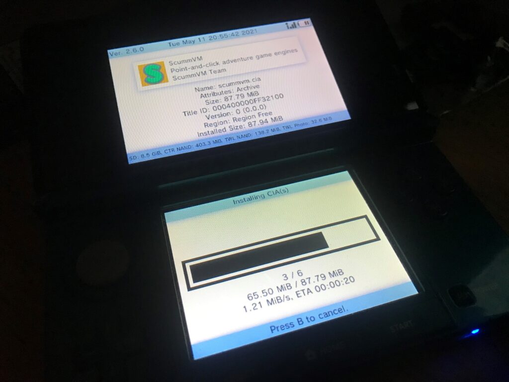 Nintendo 3DS cia install