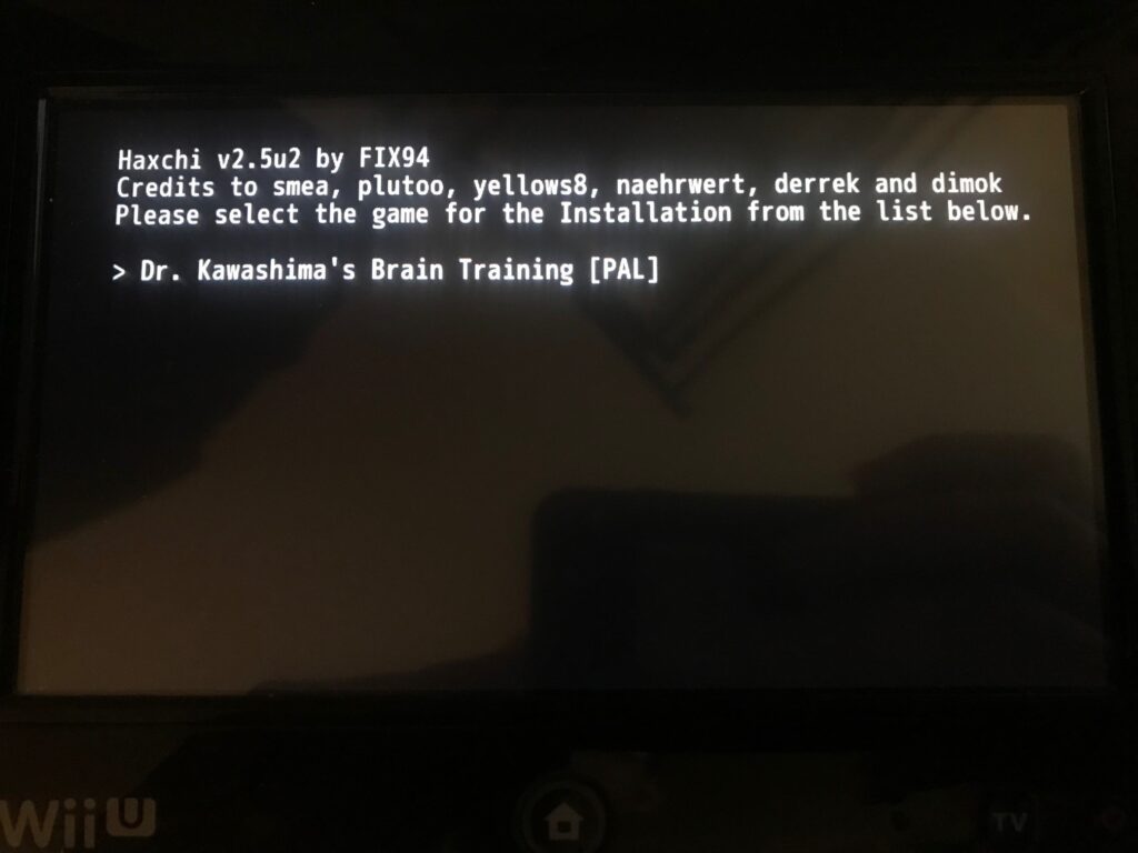 Wii U haxchi