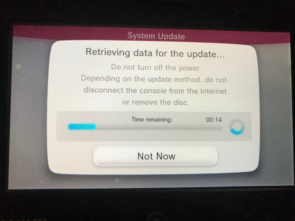 Wii U system update