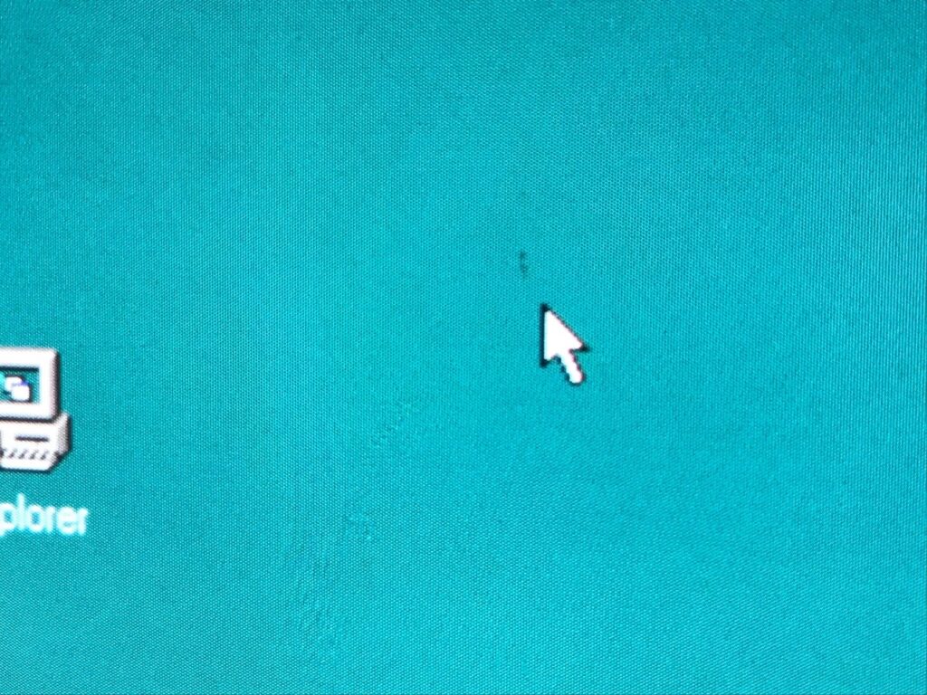 Scratch on crt screen