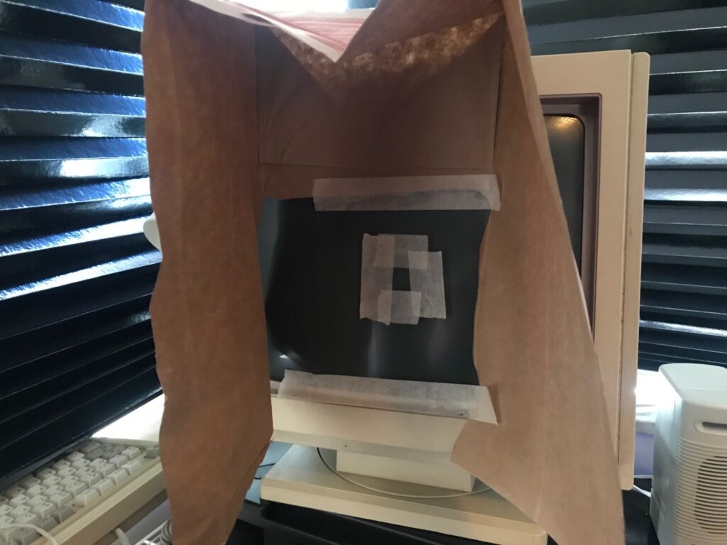 crt screen prepared for polishing