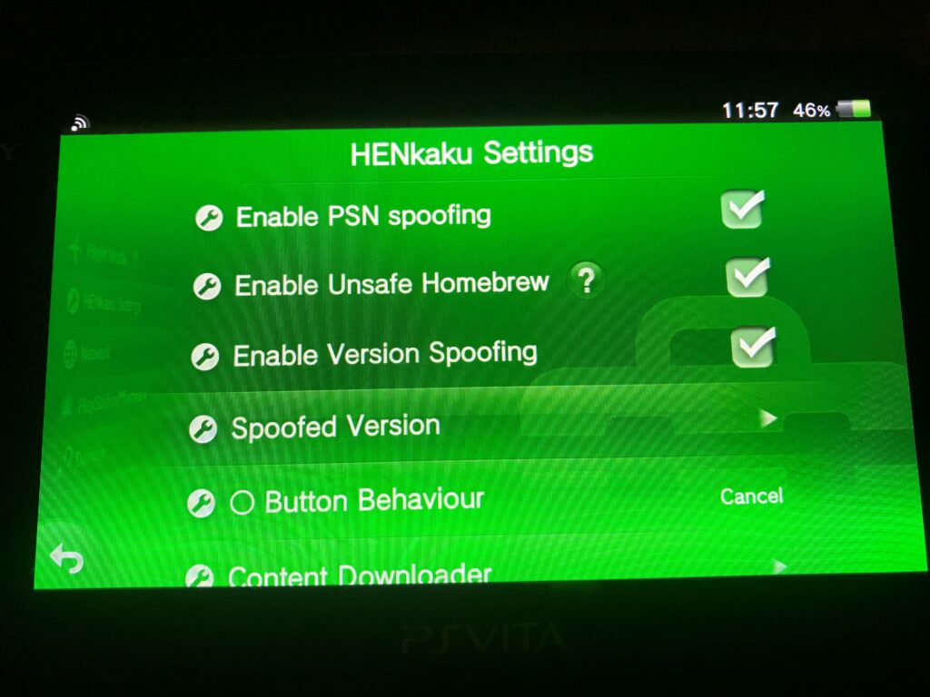HENkaku settings